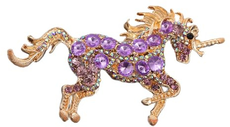 Hkfgdjdl Élégante broche licorne pour femme, accessoire de bijoux portable en alliage pour un usage quotidien et des occasions spéciales