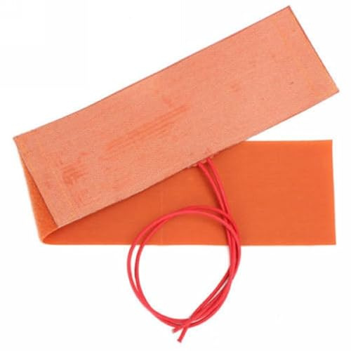 Violiica 12V 240W Silicone Heating Pad Mat for Bottle Warmer, Flexible For Element Heater 10x30cm with 50cm Cable, For Orange for Use in Laboratory and Industrial Settings