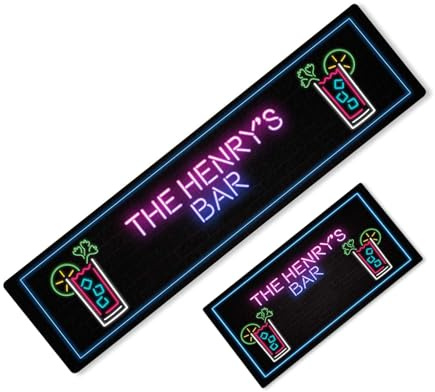 Personalised Bar Runner – Custom Text Beer Mat for Pub, Home Bar, Café or Special Occasions 3 (84x23cm)