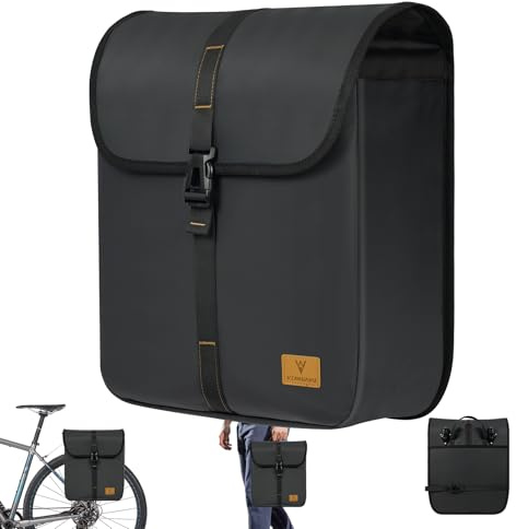Alaoo 24LGroße & wasserdichte Gepäckträgertasche mit Tragegriff, 1 Stück | Fahrradtasche für Gepäckträger, Abschließbar, fahrradtasche gepäckträger, Fahrrad Taschen hinten