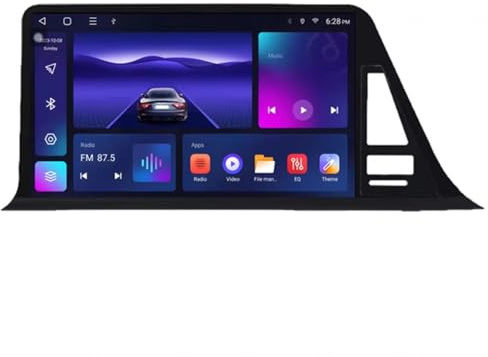 Android 15 Autoradio-Video-Multimedia-Player, 9-Zoll-Touchscreen-Radio für Toyota C-HR CHR 2016-2020 Plug-and-Play-Autozubehör mit Bluetooth und Navigation und,HM606