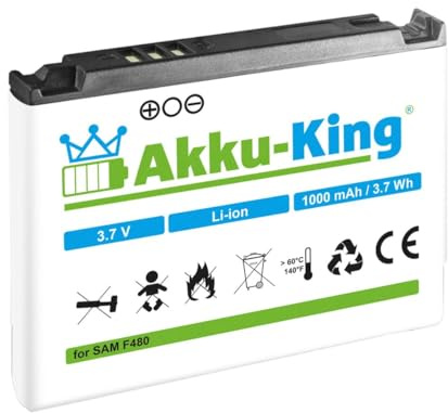 Akku-King Akku kompatibel mit Samsung AB553446CE - Li-Ion - für SGHF480 F480i F480v F488 A767