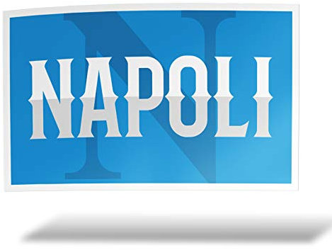 erreinge Aufkleber Napoli Ultras Supporter Shaped Adhesive PVC für Abziehbild Tapete Auto Moto Helmet Camper Laptop - 35 cm