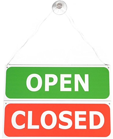 Écriteau de porte, double face, Open/Closed