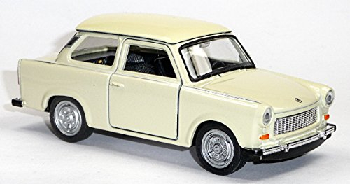 Welly Trabant Trabbi 601 Limousine Weiss Beige Ca 1/43 1/36-1/46 Modellauto Modell Auto