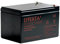 Effekta AGM Akku Batterie Typ BT12-12L 12V 12Ah VDs Anschluß 6,3mm