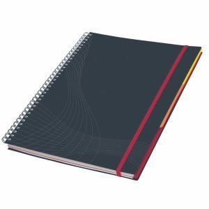 Avery Zweckform Notizbuch Notizio Premium A4 90 Blatt 90g/qm liniert Hardcover dunkelgrau