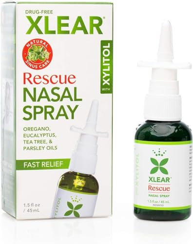 Xlear Rescue Nasenspray mit Xylitol, Oregano und Teebaumöl (1er-Pack)