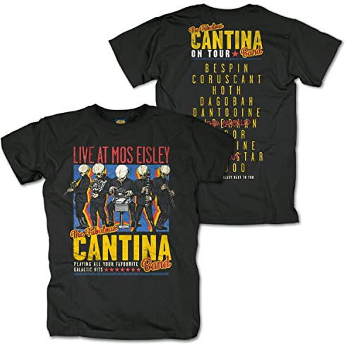 Star Wars Cantina Band On Tour Männer T-Shirt schwarz Disney, Fan-Merch, Festival, Filme