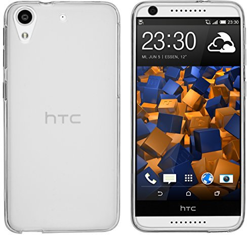 mumbi Funda Compatible con HTC Desire 626G Caja del teléfono móvil, Blanco Transparente