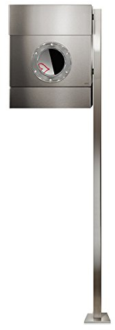 Radius Standbriefkasten Letterman 2 Edelstahl Zeitungsrolle mit Pfosten - 564