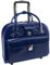 McKleinUSA Edgebrook Leather Vertical Wheeled Ladies' Briefcase for 15.6-Inch Laptop - Navy