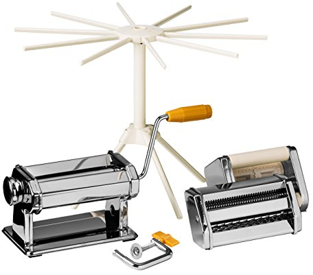 Premier Housewares 2560008 From Scratch Multi Pasta Maker Set - Silver, Set of 4 20 x 21 x 15 cm