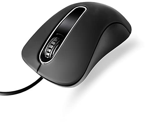 Atlantis Land Optistar Optische USB-Maus, 1000 DPI, USB, Optische Rechtshänder, Schwarz (Rechtshänder, 1000 DPI, USB, Schwarz)