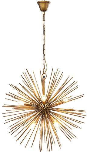 Kare Design Hängeleuchte Beam Brass, Gestell, Baldachin: Metall Stahl lackiert, Gold, 72 x 72 x 72 cm