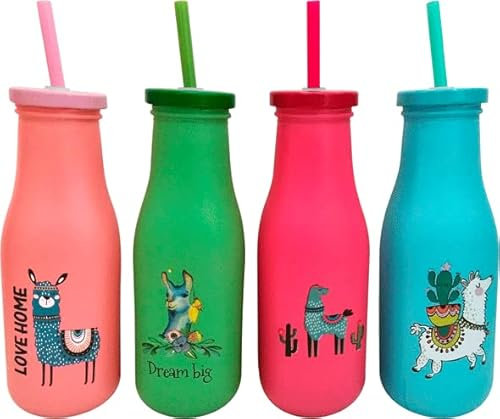 Lote de 24 Botellas de Cristal Alpacas (8693) - Ideales para Detalles para Bodas, Regalos para Fiestas de Cumpleaños y Comuniones Niños y Niñas Originales.