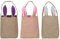 KEFAN 3er-Pack Osterhasen-Taschen: Jute-Tragetaschen mit Hasenohren, für Kinder bis Erwachsene, Weiß, Rosa, Violett, Einheitsgröße