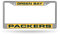 Rico Industries Unisex-Erwachsene, eingelegter Standard Kennzeichenrahmen NFL Green Bay Packers Nummernschildrahmen, lasergeschnitten, Chrom, Standardgröße, alternativ, 6 x 12.25-inches