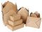 DeinPack Speise Box Take Away I Bio Contenitore per alimenti con coperchio pieghevole da 500 ml, scatola di cartone rettangolare, scatola in cartone kraft marrone compostabile, usa e getta to go boxe,
