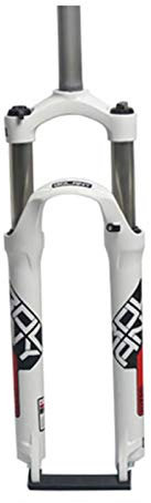 VTT Fourche À Suspension,Amortisseur en Alliage D'aluminium 1-1/2 Course de 110mm 26 27,5 29 Vélo Fourche Mécanique (Color : White, Size : 26inch)