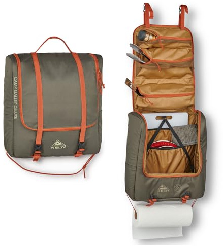 Kelty Camp Galley Deluxe Camping-Küchenorganisationsset, tiefe Taschen, Papierhandtuchhalter, Reißverschlussfächer für Outdoor-Küchenutensilien