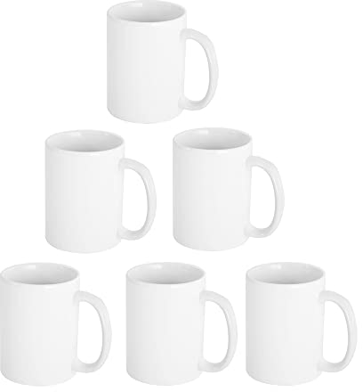 wowsubli Sublimation White Coated 15oz Coffee Mugs Plain Blank Heat Press Printing Ceramic Cups with Boxes(15)