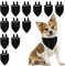 HACRAHO Blanko-Hundehalstuch, 12 Stück, dreieckig, Haustier-Halstuch, verstellbar, DIY-Halstuch, für kleine, mittelgroße Hunde und Katzen, Schwarz