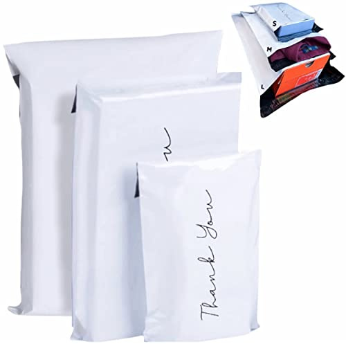 Kunststoff-Versandumschlag für Vintage-Pakete – 50 Stück – Hohe Qualität – Tasche Dank You – blickdichte Versandtasche – Verpackung zum Versand von Karton, Kleidung, Büchern, Schuhen
