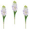 JYCRA Hyacinth Artificial Flowers, 3 PCS Lifelike Hyacinth Props Silk Hyacinth Fake Flowers for Table Home Home Garden Decor Wedding Party Holiday Supplies