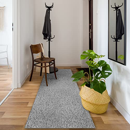 rugsx Läufer CASBLANCA grau 90x330 cm