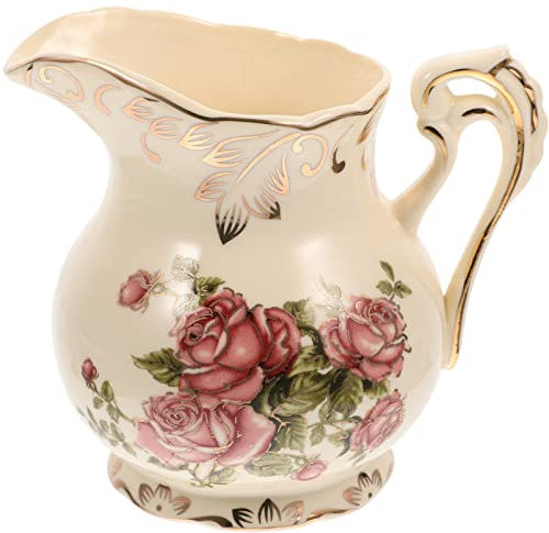 Zerodeko Crémier Céramique Européenne Vintage avec Design Floral pour Maison Restaurant Et Décoration