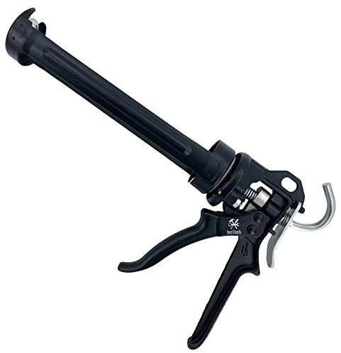 bestTools Kartuschenpresse mit 20:1 Übersetzung | Hochwertige Silikonpistole für präzises Verfugen | Universales Werkzeug für 150-310ml Kartuschen | Inklusive 5 Kartuschenspitzen & Nachlaufstop