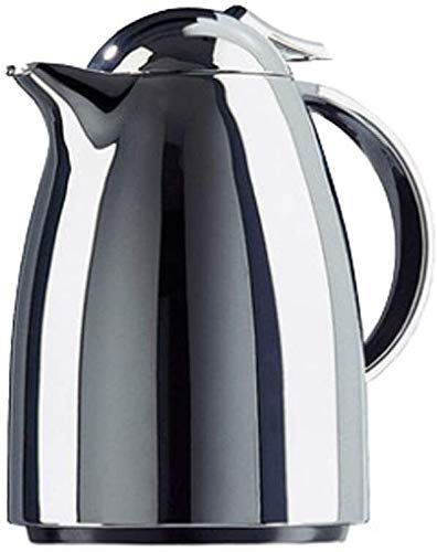 Thermokaraffe Thermoskanne Mit Versilbertem Glaseinsatz, Tragbare Vakuum-Thermoskanne Mit Großem Fassungsvermögen, Isolierkanne for Milch/Kaffee Und Kälte Im Home Office (1 L/1,5 L) (Size : 1.5L)
