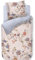 Pip Studio Bettwäsche Cece Fiore Weiss Blumen Blüten Geblümt Gemustert Blatt Blau Wendeoptik Perkal, Größe:155 cm x 220 cm