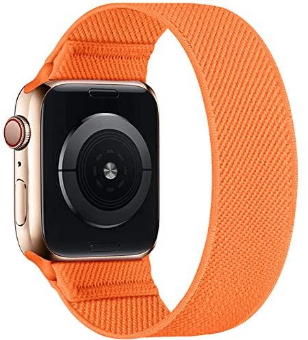 ENJINER Cinturino elastico in nylon Solo Loop compatibile con Apple Watch 38 mm, 40 mm, 41 mm, 42 mm, 44 mm, 45 mm, 46 mm, 49 mm, Ultra 2 iWatch Series 10 9 8 7 SE 6 5 4 3 2 1, cinturino sportivo