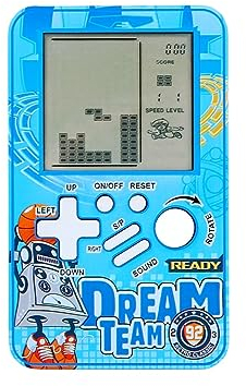 CZT Mini Jeu de Brique Console de Jeu vidéo Console de Poche Console de Puzzle pour Enfants 23*99 rétro Jeux Vintage Jouets dintérieur Divertissement extérieur électronique Jouets Cadeaux(Blue)
