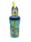 Golddunes 3D Cartoon Character Kids Figurine Re-usable Plastic Tumbler Beaker with Re-usable Flexi Straw - 360ml (Blue)