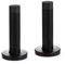 2Pcs Door Stops Black Wall Mounted, Heavy Duty Stainless Steel Rubber Door Stopper, Sound Dampening, Wall Mounted Rubber Buffer Door Stop with Fixing Screws