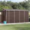 Festnight Capanno da Giardino, Capanno Attrezzi da Giardino, Casetta Giardino, Casetta Porta Attrezzi da Giardino, Casetta Attrezzi Giardino, Marrone 191x385x198 cm in Acciaio Zincato