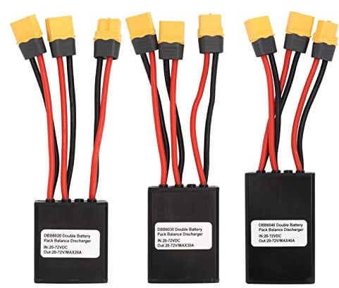 Alvinlite Dual Battery Connector, E-Bike Dual Battery Discharge Converter 20V-72V Electric Bike Dual Battery Parallel Module Adapter, Dual Battery Pack Switch Balancer(40A)