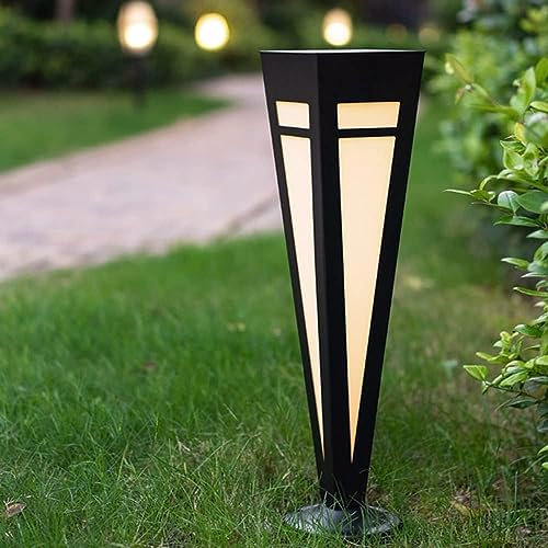 ZERAPH Lampadaire Solide en Aluminium câblé en Aluminium, lampadaire Noir antirouille, étanche, luminaires extérieurs Modernes, piliers de Chemin, Cour, Jardin, Patio, Piscine, pelouse, lampadaires
