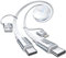 LISEN 60W USB C e Cavo Lightning 2 in 1, Retrattile Multi Cavo di ricarica portatile per viaggi, cavo di ricarica 4 in 1 con lunghezza a 5 livelli, cavo Lightning USB C per iPhone15