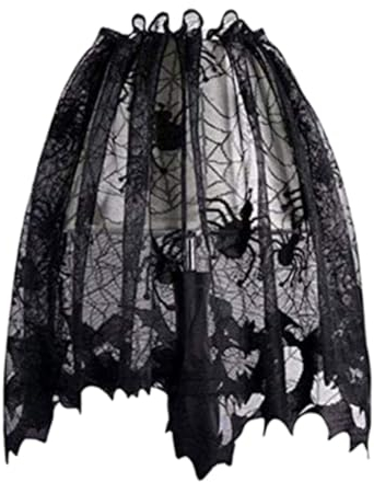 Mikikit halloween dekoration halloween-dekoration lampen baldachin Spider bat door curtain leuchtschild halloweendeko lampenabdeckung tischläufer Spinne Lampenschirm Gitter schmücken Schal