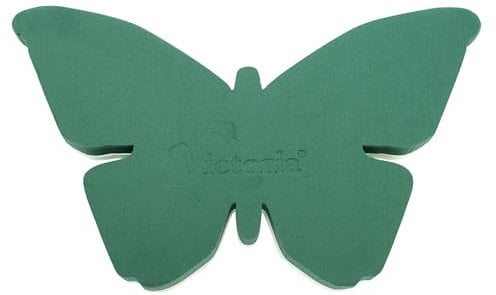 Creativery Nass Steckschaum Schmetterling 50x20x6cm - für Profi Floristen & Hobby Bastler - Frischblumen Steckschwamm Groß - Blumen Steckmasse Frühling - Floristik Zubehör & Floristikbedarf - Grün