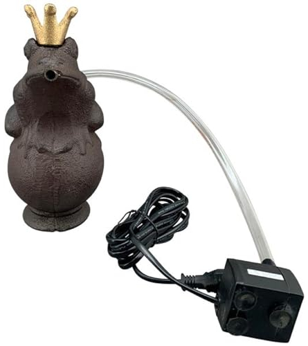 Gwenys Haus Wasserspeier Froschkönig Gusseisen m. Pumpe