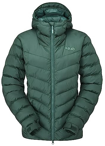 Rab Damen Nebitron Pro Jacket – synthetischer isolierter Mantel zum Wandern, Trekking, Bergsteigen, Grüner Schiefer, M