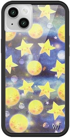 Wildflower Schutzhüllen – kompatibel mit Apple iPhone 13/14, schützender schwarzer Stoßfänger, 1,2 m Falltest-zertifiziert, Kleinunternehmen im Besitz von Frauen, himmlisches Träumen – Sky Moon Galaxy