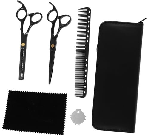 MUSISALY Ciseaux De Coiffure Professionnelle Acier Inoxydable Kit De Coupe De Cheveux Avec Poignées Ergonomiques Pour Confort
