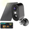 PESAIR 2K Cámara Vigilancia WiFi Exterior Solar, Camaras de Vigilancia sin Cables, Cámara Vigilancia Exterior con Batería, Panel Solar, Visión Nocturna Color, PIR detección de Movimiento, IP66, Negro