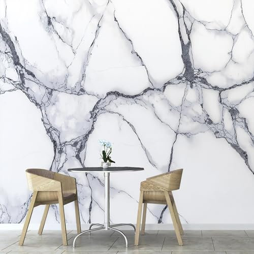 Wallpaper Papier Peint Panoramique Marbre Fissuré 400×280cm Poster Geant Mural,3D Doubler Peinture Murale Papier Peint Salon Chambre